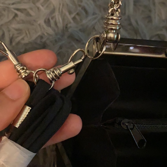 Zaraz handmade black and silver evening handbag - Picture 10 of 11